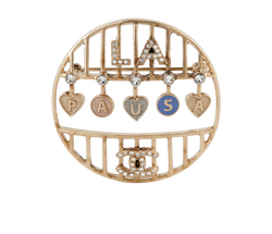 Chanel C19C CC Brooch, Brass, Gold, 3*