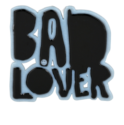 Valentino Garavani Bad Lover Pin, &pound;45, Jewellery, Black/Blue, Plastic, Front view