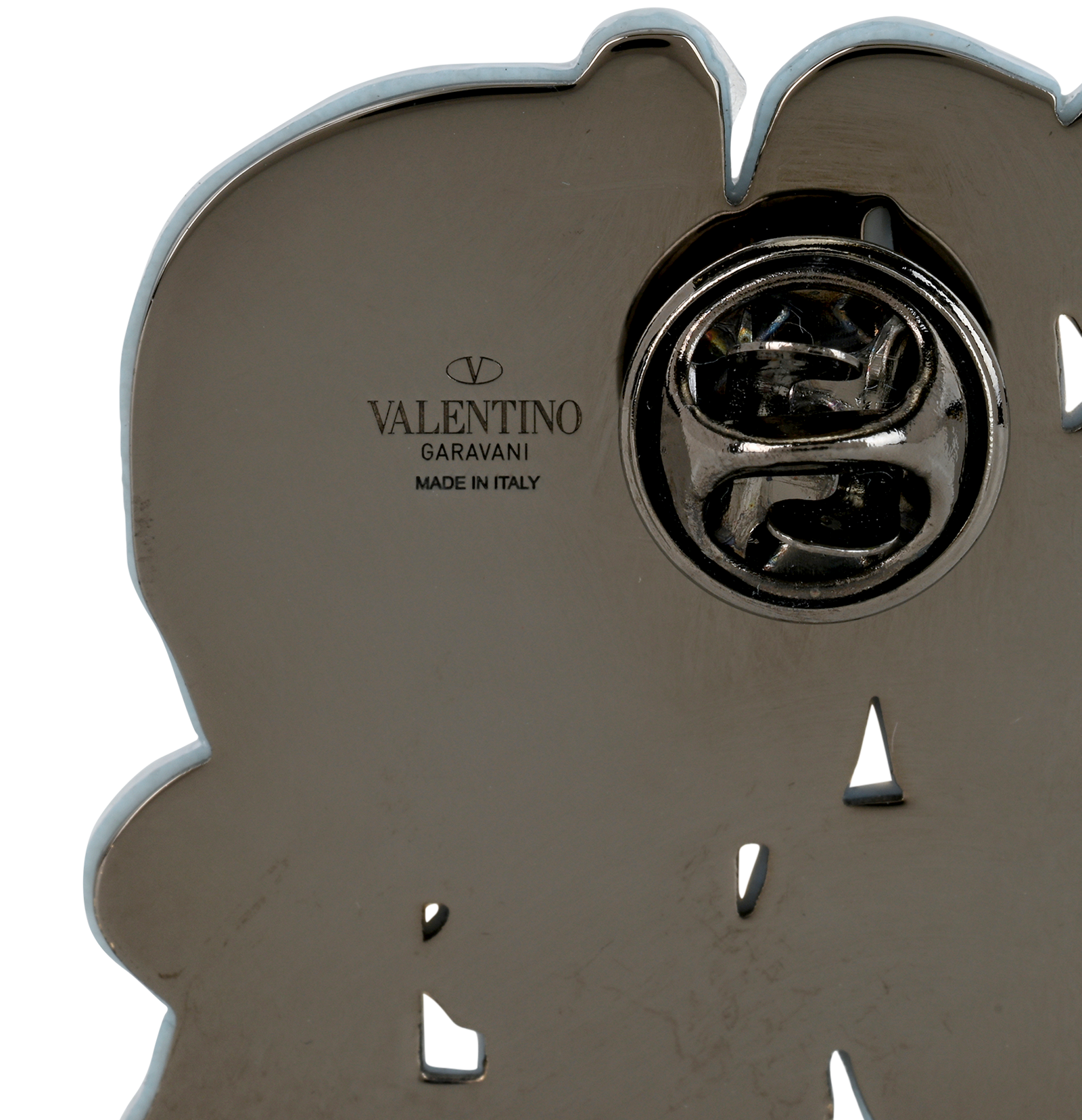 Valentino Garavani Bad Lover Pin, &pound;45, Jewellery, Black/Blue, Plastic, Other view