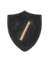 Miu Miu Badge Brooch, &pound;150, Jewellery, Black/Gold, Leather, Back view