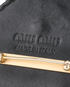 Miu Miu Badge Brooch, &pound;150, Jewellery, Black/Gold, Leather, Other view