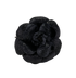 Chanel Vintage Camellia Brooch, &pound;190, Jewellery, Black, Fabric, Front view
