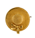 Chanel Straw Hat Brooch, &pound;650, Jewellery, Gold, Brass, Front view