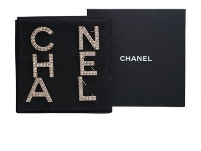 Chanel CHANEL Letters Brooch, front view