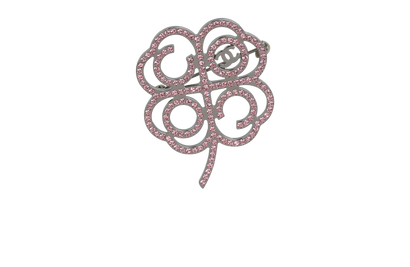 Chanel B17 B CC Clover Brooch, front view