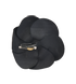 Chanel Vintage 1980s Camellia Brooch, &pound;320, Jewellery, Black, Silk, Back view