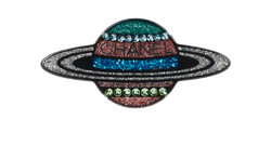 Chanel Glittered Planet Brooch