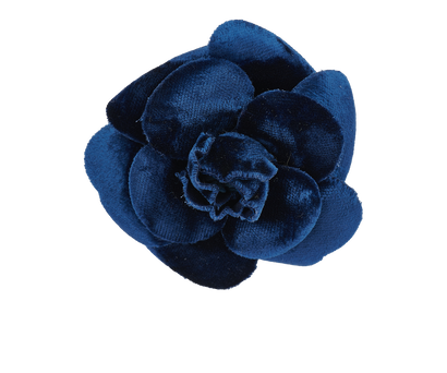 Chanel Velvet Camellia Brooch, front view