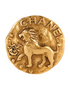 Chanel Vintage Lion Brooch, £550, Jewellery, Gold, Brass, Front view