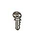 Chanel Crystal CC Key Brooch, front view
