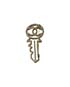 Chanel Crystal CC Key Brooch, back view