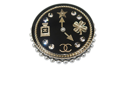 Chanel Brooch Round, front view