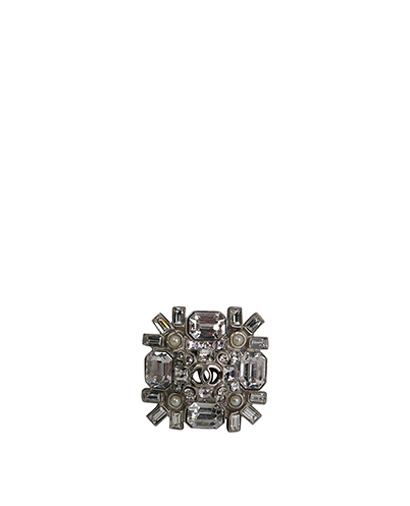Chanel Square Crystal Brooch, front view