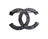 Chanel CC Crystal Brooch, back view