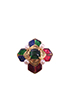 Chanel Vintage Pearl Gripolx Glass Brooch, front view