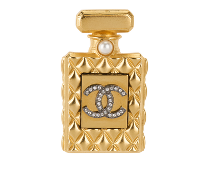 Chanel F20A Matelasse Perfume Bottle Brooch, front view