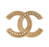 Chanel E15V Pearl CC Brooch, front view