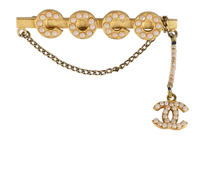 Chanel CC Coco Brooch, &pound;350, Jewellery, Gold, Brass, Front view