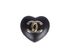 Chanel AW22 CC Heart Brooch, front view