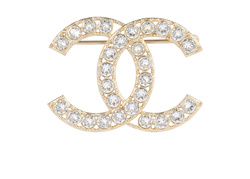 銀座本店購入CHANEL CCロゴブローチ クリスタル装飾 銀座本店購入CHANEL CCロゴブローチ クリスタル装飾