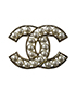 Chanel CC Pearl Brooch, front view