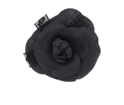 Chanel Camellia Brooch, Fabric, Black, MIF, 3*