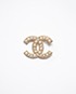 Chanel CC Pearl Brooch, front view