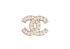 Chanel Faux Pearl CC Brooch, front view