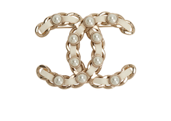 Chanel CC Pearl Brooch