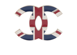 Chanel Union Jack CC Brooch, Brass, Multi, MII, 3*
