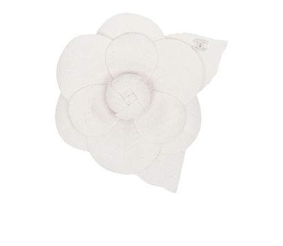 Chanel 2018 Camellia Brooch, £180, Front view