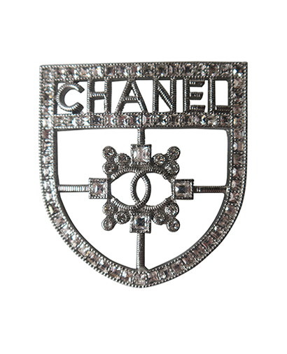 Chanel CC Shield Brooch, front view