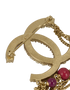 Chanel CC Pearl Brooch With Chains, other view