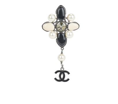 Chanel Gripoix CC Brooch, front view