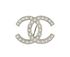 Chanel CC Pearl Brooch, front view