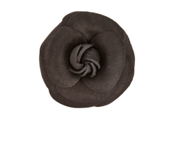 Chanel Camellia Brooch, Silk, Black , MIF, 3*