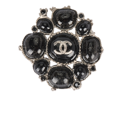 Chanel C00V Embellished CC Brooch, front view