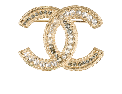 Chanel A16V CC Brooch, &pound;595, Jewellery, Gold, Brass, Front view
