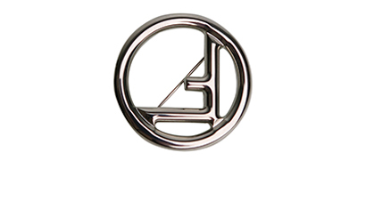 Fendi F Round Brooch, front view