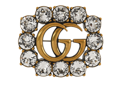 Gucci GG Crystal Brooch, front view