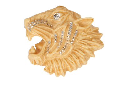 Gucci Lion Head Brooch, front view