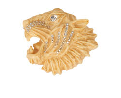 Gucci Lion Head Brooch, Acetate, Yellow, MII, 3*