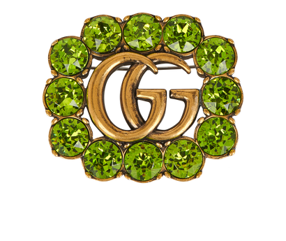 Gucci Jumbo GG Crystals Brooch, front view