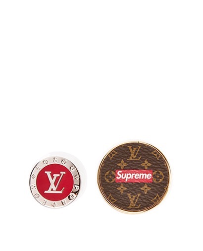 Louis Vuitton X Supreme City Badge Set, front view