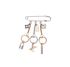 Louis Vuitton Safety Pin LV Charms Brooch, front view