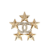 Chanel A17C CC Stars Brooch, &pound;550, Jewellery, Gold, Brass, Front view