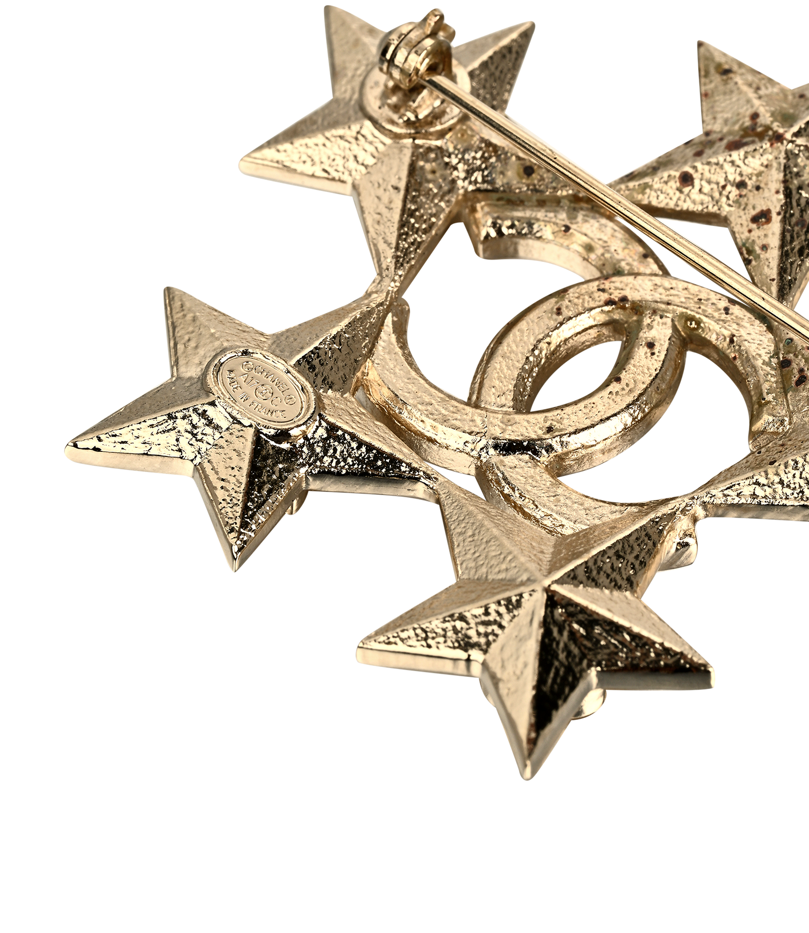 Chanel A17C CC Stars Brooch, &pound;550, Jewellery, Gold, Brass, Other view