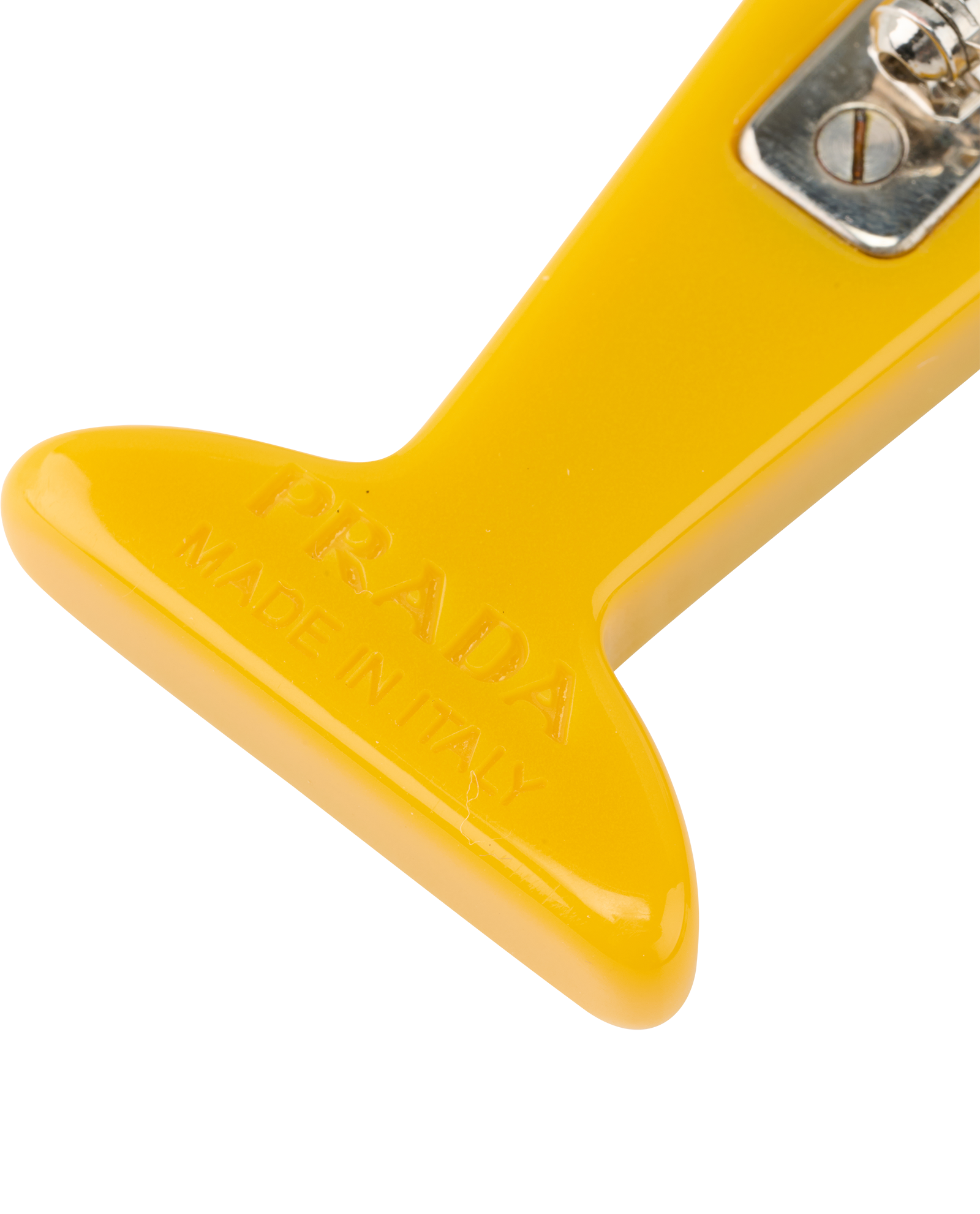 Prada Airplane Brooch, &pound;90, Jewellery, Green/Yellow, Leather/Resin, Other view