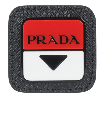 Prada Square Logo Pin, front view