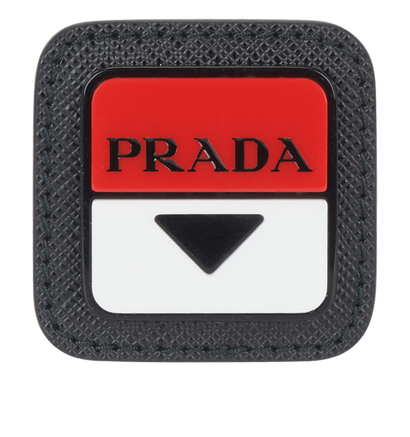 Prada Square Logo Pin, front view